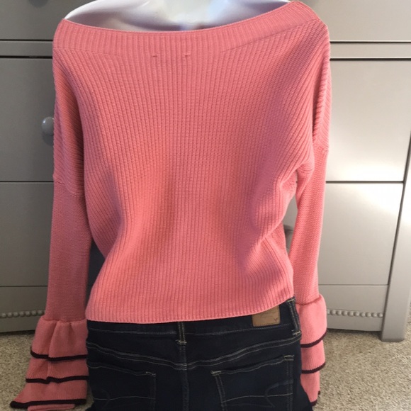 Express Off the Shoulder Bell Sleeve Sweater EUC - Picture 3 of 4